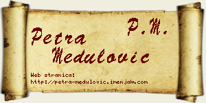 Petra Medulović vizit kartica